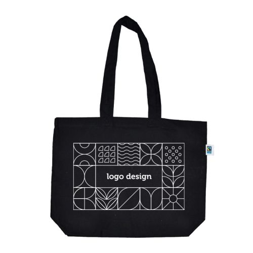 Shopper zwart XL | Fairtrade - Afbeelding 1