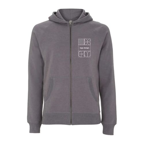 Gerecyclede Zip-Up Hoodie Unisex - Afbeelding 1